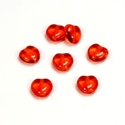 Czech Pressed Glass Bead - Smooth Heart 08x8MM HYACINTH