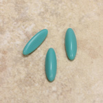 Glass Medium Dome Opaque Cabochon - Oval 16x5MM TURQUOISE