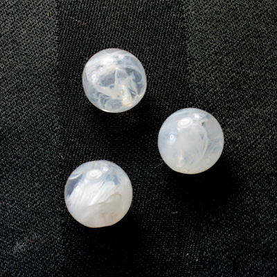 Plastic Bead - Smooth Round 12MM CRYSTAL QUARTZ