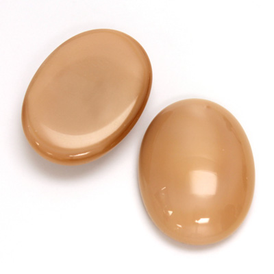 Glass Medium Dome Cabochon - Oval 25x18MM MOONSTONE BEIGE