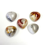 Gemstone Cabochon - Heart 12MM MEXICAN CRAZY LACE