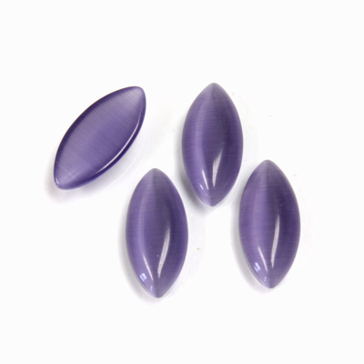 Fiber-Optic Cabochon - Navette 15x7MM CAT'S EYE TANZANITE