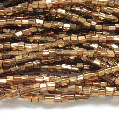 Czech Glass Seed Bead - 2 Cut Hex 10/0 BRONZE 19102