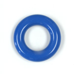 Plastic Bead - Smooth Round Ring 30MM Opaque BRIGHT BLUE