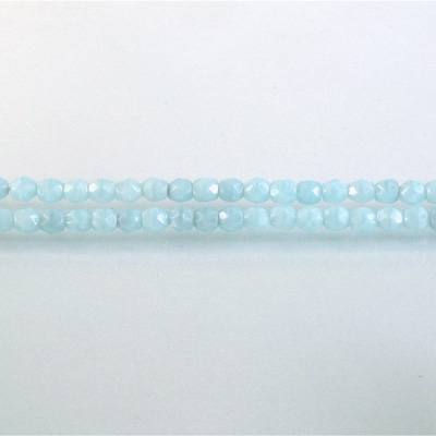 Czech Glass Fire Polish Bead - Round 03MM MOONSTONE AQUA