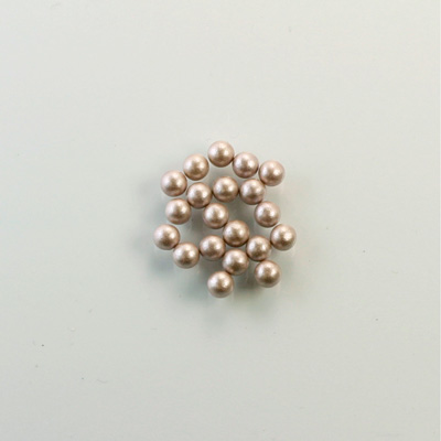 Czech Glass Pearl No-Hole Ball - 1.5MM DARK ROSE