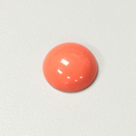 Plastic Flat Back Opaque Cabochon - Round 18MM CORAL