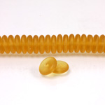 Czech Pressed Glass Bead - Smooth Rondelle 8MM MATTE TOPAZ