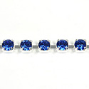 Preciosa Crystal Rhinestone Cup Chain - PP24 (SS12) CAPRI BLUE-SILVER