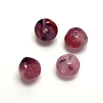 Plastic  Bead - Mixed Color Smooth Nugget 12MM AMETHYST AGATE
