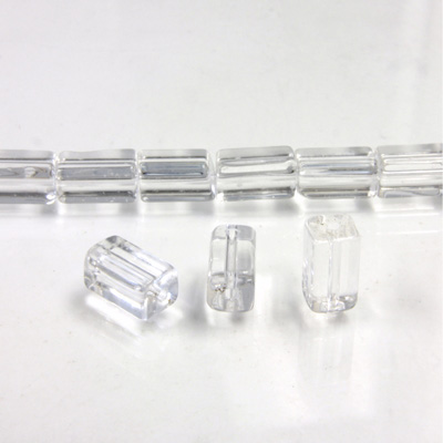 Glass Bead Table Polished - 08x4MM CRYSTAL