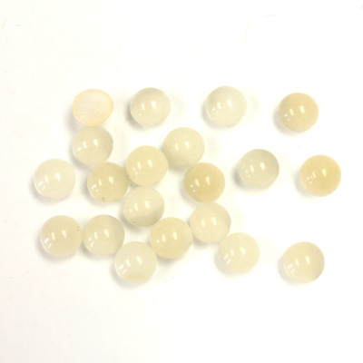 Gemstone Flat Back Cabochon - Round 05MM QUARTZ DYED #05 BEIGE