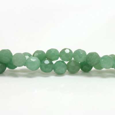 Gemstone Bead - Faceted Round 08MM AVENTURINE-GREEN