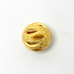 Brass Bead - Lead Safe Engraved & Pierced - Round 12MM GOLD plated