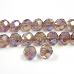 Chinese Cut Crystal Bead 32 Facet - Round 06MM LT AMETHYST AB