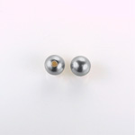 Czech Glass Pearl 1-Hole Ball - 06MM DARK GREY 70445