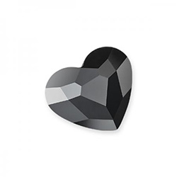 Preciosa Crystal Flat Back Fancy Stone - Heart 14MM JET
