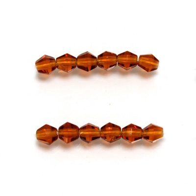 Czech Glass Fire Polished Bead - Bicone 05MM MADEIRA TOPAZ