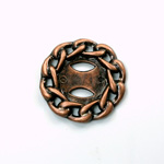 German Metalized Plastic Chain Design Setting - Round 35MM ANTIQUE COPPER