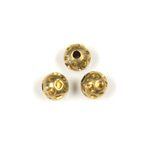 Brass Machine Made Bead - Diamond Engraved Round 04MM RAW BRASS