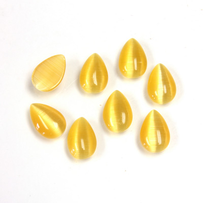 Fiber-Optic Cabochon - Pear 10x6MM CAT'S EYE SUN