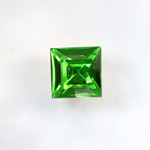 Glass Point Back Foiled Tin Table Cut (TTC) Stone - Square 10x10MM PERIDOT