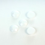 Plastic Flat Back Rose Cut Rhinestone - Round 09MM CHALKWHITE