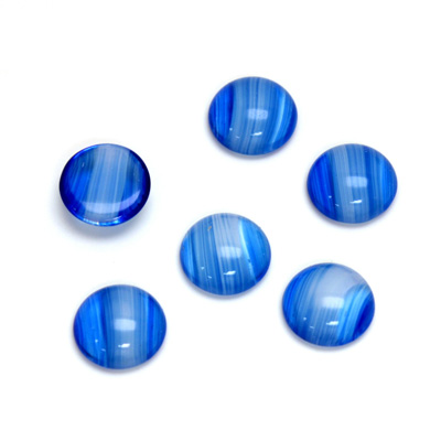 Glass Medium Dome Cabochon - Round 09MM PORPHYR SAPPHIRE