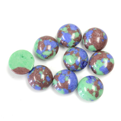 Synthetic Cabochon - Round 09MM Matrix SX11 GREEN-BLUE-BROWN