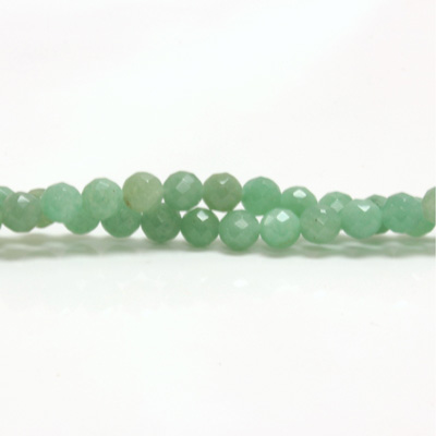 Gemstone Bead - Faceted Round 06MM AVENTURINE-GREEN