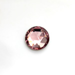 Glass Flat Back Foiled Rauten Rose - Round 13MM LT AMETHYST