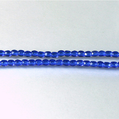 Czech Glass Fire Polish Bead - Round 02MM SAPPHIRE