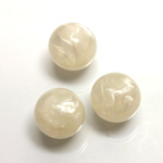 Plastic Moonlite Bead - Smooth Round 14MM MOONLITE WHITE