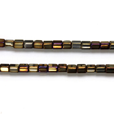 Czech Glass Fire Polished Bead - Atlas 04x4MM IRIS BROWN