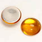 Plastic Flat Back Foiled Cabochon - Round 20MM TOPAZ