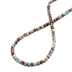 Synthetic Matrix Bead - Round 04MM SX07 BROWN-TURQUOISE