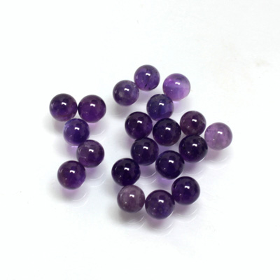 Gemstone No-Hole Ball - 05MM AMETHYST (B grade)