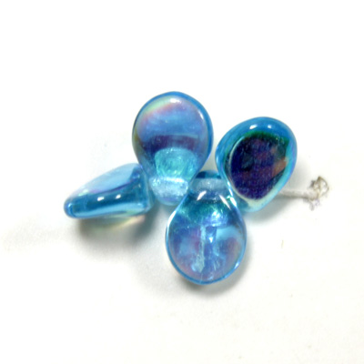 Preciosa Czech Pressed Glass Bead - Pip 5x7MM AQUA AB