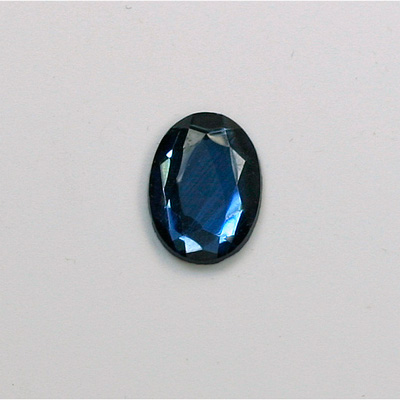 Glass Flat Back Rose Cut Faceted Foiled Stone - Oval 14x10MM MONTANA