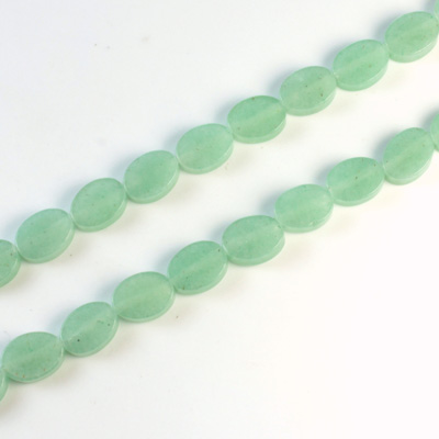 Gemstone Bead - Flat Top Oval 08x6MM AVENTURINE-GREEN