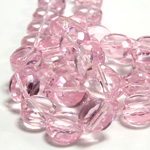 Chinese Cut Crystal Bead - Round Disc Side Drilled 08MM ROSALINE