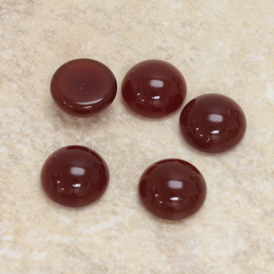 Glass Medium Dome Cabochon - Round 11MM CORNELIAN