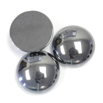 Gemstone Cabochon - Round 18MM HEMATITE