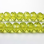 Chinese Cut Crystal Bead - Rondelle 06x8MM LIGHT OLIVENE