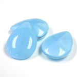 Glass Point Back Buff Top Stone Opaque Doublet - Pear 18x13MM AQUA MOONSTONE