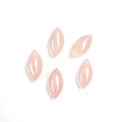 Gemstone Cabochon - Navette 12x6 ROSE QUARTZ