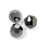 Preciosa Crystal Flat Back 3/4 Ball - Regular Cut 662 08MM HEMATITE