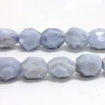 Gemstone Bead - Baroque Medium Nugget BLUE LACE AGATE