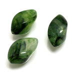 Plastic  Bead - Mixed Color Smooth Twist 22x13MM JADE AGATE