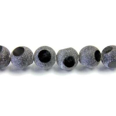 Glass 3 Cut Window Bead 12MM JET with FROST FINISH